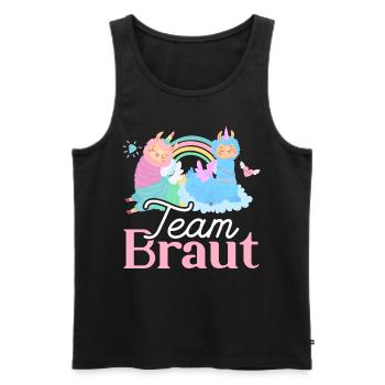 Team Braut ungesellinnen abschied Lama - Männer Premium Bio Tank Top - Schwarz - Vorne - Michal (187cm)