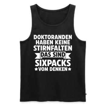 Doktor Abschluss Doktorand Promotion Doktortitel - Männer Premium Bio Tank Top - Schwarz - Vorne - Michal (187cm)