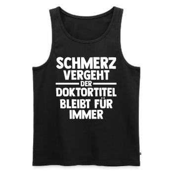 Doktor Abschluss Doktorand Promotion Doktortitel - Männer Premium Bio Tank Top - Schwarz - Vorne - Michal (187cm)