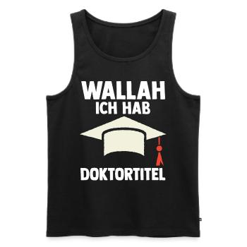 Doktor Abschluss Doktorand Promotion Doktortitel - Männer Premium Bio Tank Top - Schwarz - Vorne - AI Model Male 178 light (178cm)