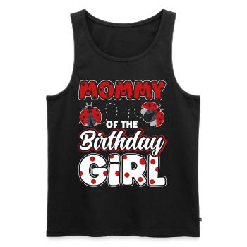 Maman de la fille d’anniversaire - Débardeur bio Premium Homme - noir - Devant - Michal (187cm)