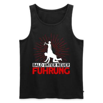 Bald unter Neuer Führung - Männer Premium Bio Tank Top - Schwarz - Vorne - Michal (187cm)