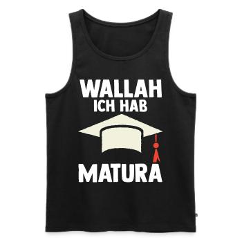 Maturant Schulabschluss Matura - Männer Premium Bio Tank Top - Schwarz - Vorne - AI Model Male 178 light (178cm)
