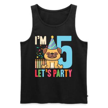 5 Geburtstag Im 5 Lets Party - Männer Premium Bio Tank Top - Schwarz - Vorne - AI Model Male 178 light (178cm)