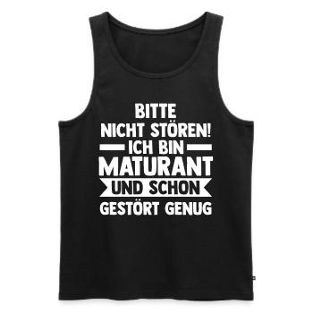 Maturant Schulabschluss Matura - Männer Premium Bio Tank Top - Schwarz - Vorne - Michal (187cm)