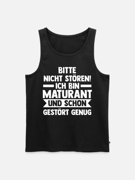 Maturant Schulabschluss Matura - Männer Premium Bio Tank Top - Schwarz