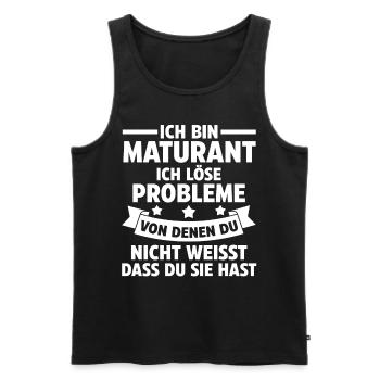 Maturant Schulabschluss Matura - Männer Premium Bio Tank Top - Schwarz - Vorne - Michal (187cm)