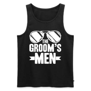 The Grooms Men - Männer Premium Bio Tank Top - Schwarz - Vorne - AI Model Male 178 light (178cm)