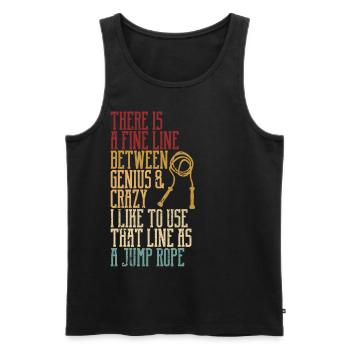 Funny skipping rope skipping rope jumping rope - Men's Premium Organic Tank Top - black - Front - AI Model Male 178 light (178cm)