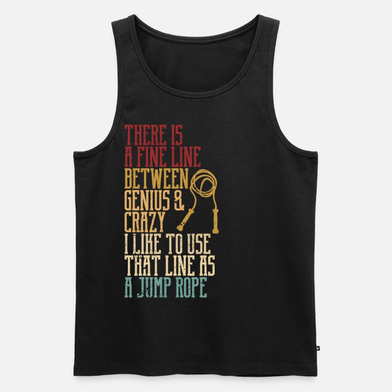 Lustiges Springseil Springseil springen Springseil - Männer Premium Bio Tank Top - Schwarz