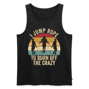 Funny skipping rope skipping rope jumping rope - Men's Premium Organic Tank Top - black - Front - AI Model Male 178 light (178cm)
