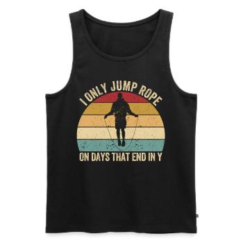 Funny skipping rope skipping rope jumping rope - Men's Premium Organic Tank Top - black - Front - AI Model Male 178 light (178cm)