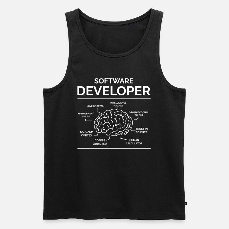 Software Developer - Men's Premium Organic Tank Top - black