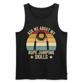Funny skipping rope skipping rope jumping rope - Men's Premium Organic Tank Top - black - Front - AI Model Male 178 light (178cm)