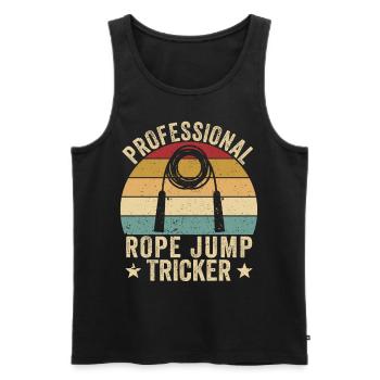Funny Jump Rope Jump Rope Jump Rope - Men's Premium Organic Tank Top - black - Front - AI Model Male 178 light (178cm)