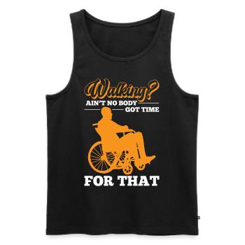 Funny Spinal Cord Injury Wheelchair Spinal Cord Injury - Men's Premium Organic Tank Top - black - Front - AI Model Male 178 light (178cm)