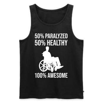 Funny Spinal Cord Injury Wheelchair Cross-Section - Men's Premium Organic Tank Top - black - Front - AI Model Male 178 light (178cm)