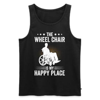 Funny Spinal Cord Injury Wheelchair Cross-Section - Men's Premium Organic Tank Top - black - Front - AI Model Male 178 light (178cm)
