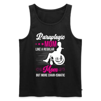 Funny Spinal Cord Injury Wheelchair Cross-Section - Men's Premium Organic Tank Top - black - Front - AI Model Male 178 light (178cm)