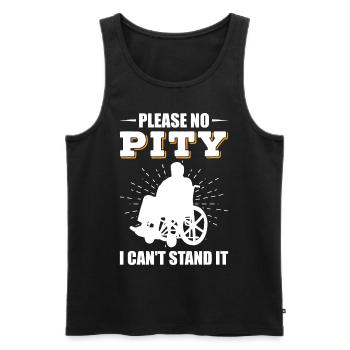 Funny Spinal Cord Injury Wheelchair Cross-Section - Men's Premium Organic Tank Top - black - Front - AI Model Male 178 light (178cm)