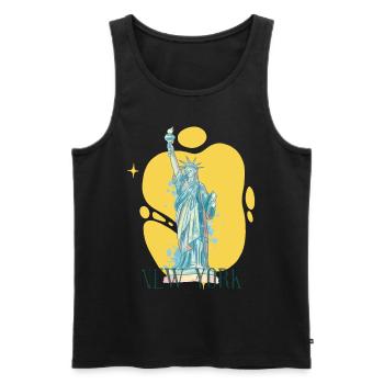 Liberty Statue New York City USA - Männer Premium Bio Tank Top - Schwarz - Vorne - Michal (187cm)