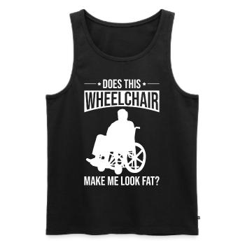 Funny Spinal Cord Injury Wheelchair Cross-Section - Men's Premium Organic Tank Top - black - Front - AI Model Male 178 light (178cm)