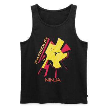 Ninja Parkour Jumping Building Freestyle City Runn - Men's Premium Organic Tank Top - black - Front - Michal (187cm)