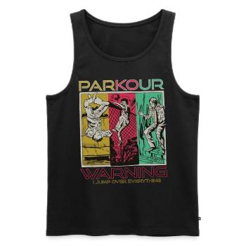 Parkour Downtown Running Jumping Freestyle Runner - Men's Premium Organic Tank Top - black - Front - Michal (187cm)