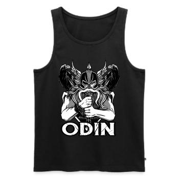 Wikinger Axt Helm Walhalla Warriors Mythologie Odi - Männer Premium Bio Tank Top - Schwarz - Vorne - AI Model Male 178 light (178cm)