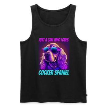 Dog saying Cocker Spaniel pour les amoureux des chiens - Débardeur bio Premium Homme - noir - Devant - Michal (187cm)