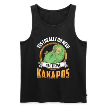 Kakapo need all this New Zealand parrot - Men's Premium Organic Tank Top - black - Front - Michal (187cm)