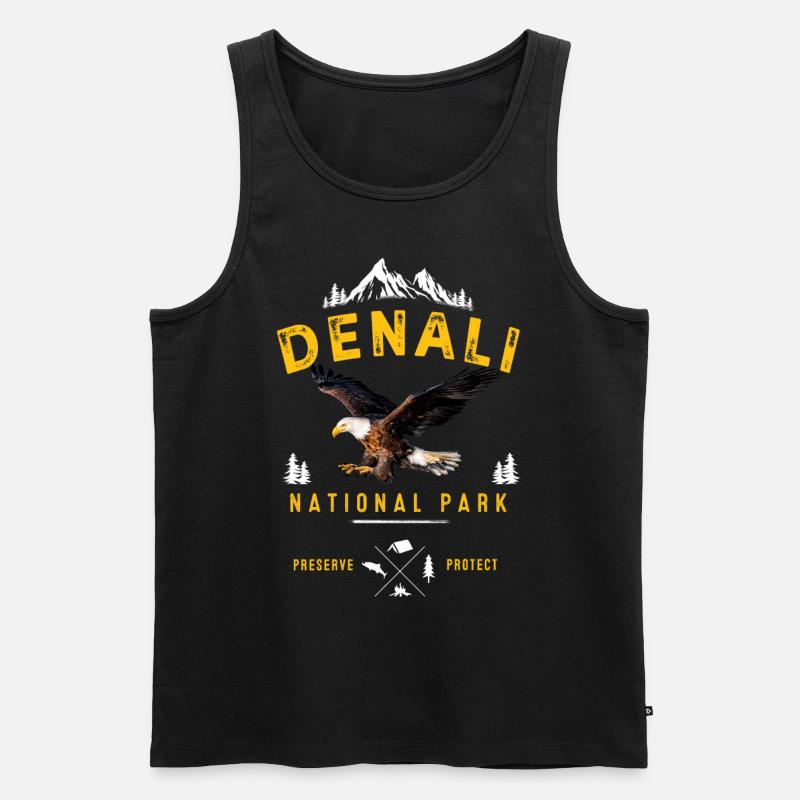 Alaska - Männer Premium Bio Tank Top - Schwarz