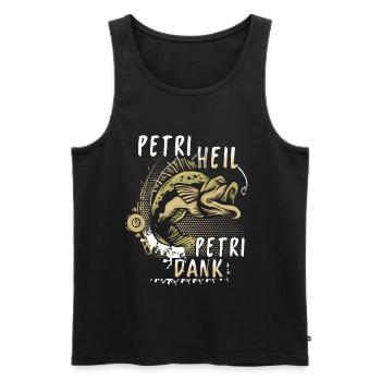 Angeln Fishing Fisher Angelrute Karpfen Rute Fisch - Männer Premium Bio Tank Top - Schwarz - Vorne - AI Model Male 178 light (178cm)