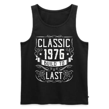 1976 Birthday Party Old Year of Construction - Men's Premium Organic Tank Top - black - Front - Michal (187cm)