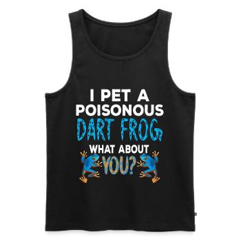 I Pet A Poisonous Dart Frog - Männer Premium Bio Tank Top - Schwarz - Vorne - AI Model Male 178 light (178cm)