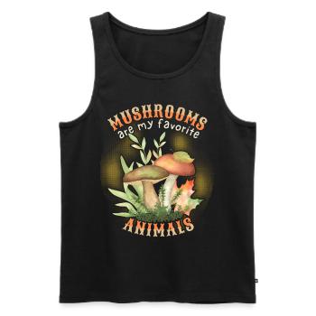 Waldpilze, Pilze, lustiger Spruch - Männer Premium Bio Tank Top - Schwarz - Vorne - AI Model Male 178 light (178cm)