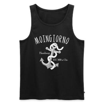 Moingiorno Hamburg Anchor Souvenir - Débardeur bio Premium Homme - noir - Devant - Michal (187cm)