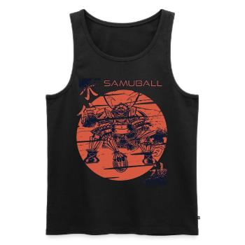 Football Samurai Samuball Japanese Warrior Japan - Men's Premium Organic Tank Top - black - Front - Michal (187cm)