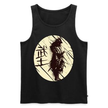 Art japonais Samouraï Guerrier japonais Kata - Débardeur bio Premium Homme - noir - Devant - AI Model Male 178 light (178cm)
