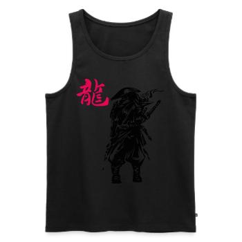 Art japonais Samouraï Ninja Guerrier Japonais - Débardeur bio Premium Homme - noir - Devant - AI Model Male 178 light (178cm)