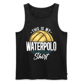 Water Polo Vintage This Is My - Männer Premium Bio Tank Top - Schwarz - Vorne - Michal (187cm)