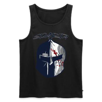 Spartan Army Ancient Greece Sparta Helmet Gla - Men's Premium Organic Tank Top - black - Front - AI Model Male 178 light (178cm)