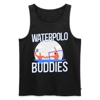 Water Polo Friends Besties Water - Männer Premium Bio Tank Top - Schwarz - Vorne - Michal (187cm)