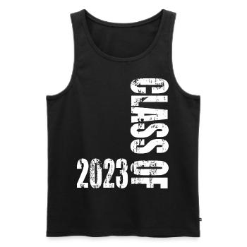 Class of 2023 - Men's Premium Organic Tank Top - black - Front - AI Model Male 178 light (178cm)