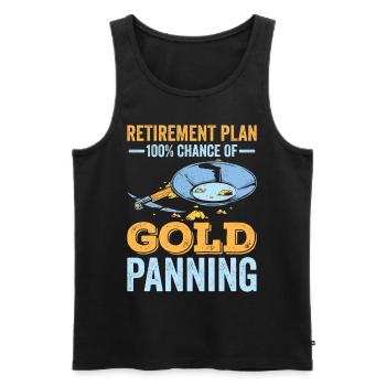 Lustige Goldwäscher Goldsucher Goldgräber Bagger - Männer Premium Bio Tank Top - Schwarz - Vorne - AI Model Male 178 light (178cm)