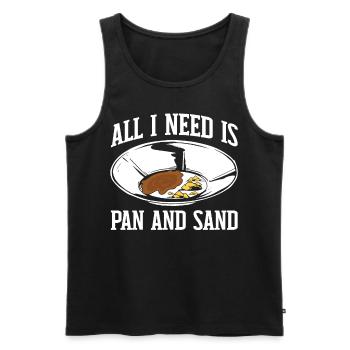 Lustiges Goldwaschen Goldsucher Alles was ich brau - Männer Premium Bio Tank Top - Schwarz - Vorne - Michal (187cm)