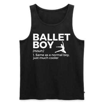 Danse classique - Débardeur bio Premium Homme - noir - Devant - AI Model Male 178 light (178cm)