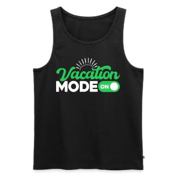 Vacation Mode On - Men's Premium Organic Tank Top - black - Front - AI Model Male 178 light (178cm)