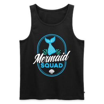 Mermaid Squad - Männer Premium Bio Tank Top - Schwarz - Vorne - AI Model Male 178 light (178cm)