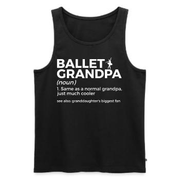 Ballet Dancing - Men's Premium Organic Tank Top - black - Front - AI Model Male 178 light (178cm)